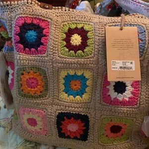 Patricia Nash Bevera Knit Square Tote Bag